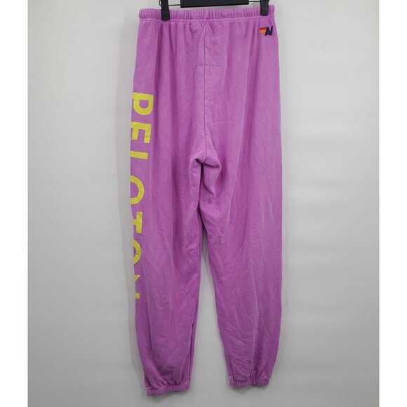 Aviator Nation X Peloton Logo Sweatpant Jogger Women XL Size Medium Neon Purple - Picture 5 of 14